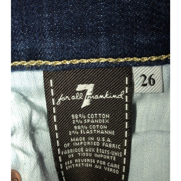 7 For All Mankind The Skinny Denim Jeans Size 26 Pants - Picture 10 of 10